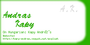 andras kapy business card